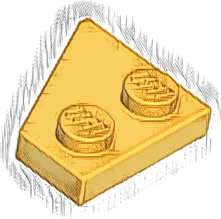 Wedge, Plate 2 x 2  Right