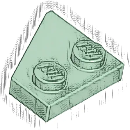 Wedge, Plate 2 x 2  Right