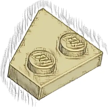 Wedge, Plate 2 x 2  Right