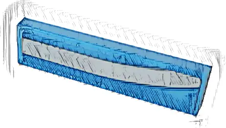 Tile 1 x 4 with Gray Stripe Pattern Model Left Side (Sticker) - Set 42083