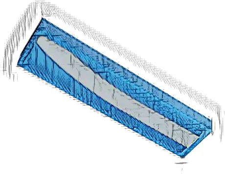 Tile 1 x 4 with Gray Stripe Pattern Model Right Side (Sticker) - Set 42083