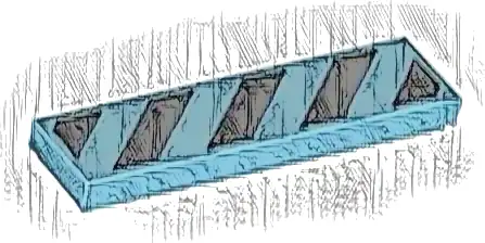 Tile 1 x 4 with 5 Black Danger Stripes (No Black Corners) Pattern