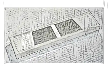 Tile 1 x 4 with 2 Silver Trapezoids Pattern (Sticker) - Set 76900