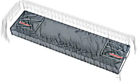 Tile 1 x 4 with Brakes Lights with Red and Dark Silver Lines Pattern (Sticker) - Set 76902