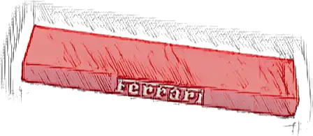 Tile 1 x 4 with Silver Ferrari Logo Pattern