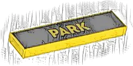 Tile 1 x 4 with 'PARK' on Black Background Pattern