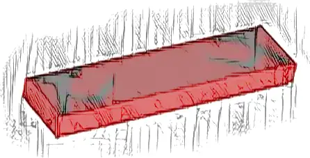 Tile 1 x 4 with Black Markings Pattern (BrickHeadz Darth Maul Lower Face)