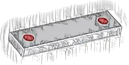 Tile 1 x 4 with 2 Red Dots Pattern (BrickHeadz Queen Amidala Cheeks)