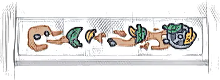Tile 1 x 4 with Silver Drain, Green and Bright Light Orange Leaves and Medium Nougat Mud Pattern (Sticker) - Set 76437