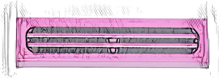 Tile 1 x 4 with Black Vehicle Grille Pattern (Sticker) - Set 77241