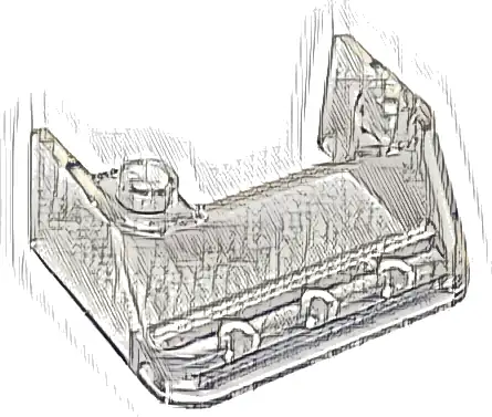 Windscreen 3 x 4 x 1 1/3 with 2 Studs on Top