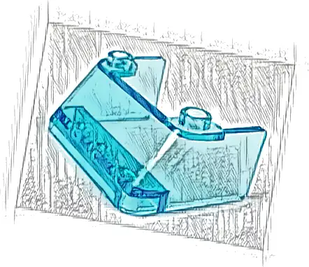 Windscreen 3 x 4 x 1 1/3 with 2 Studs on Top