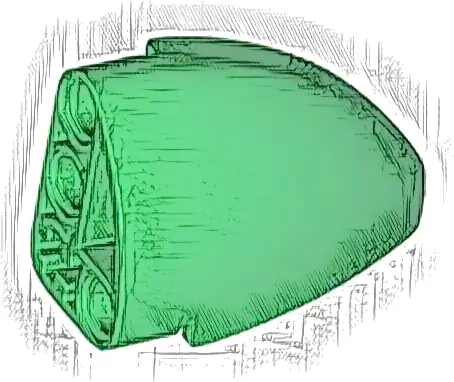 Technic, Panel Curved 5 x 3 x 2 Corner Quarter Ellipse, Left