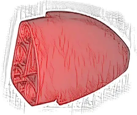 Technic, Panel Curved 5 x 3 x 2 Corner Quarter Ellipse, Left