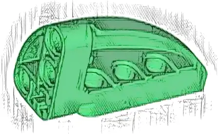 Technic, Panel Curved 5 x 3 x 2 Corner Quarter Ellipse, Right