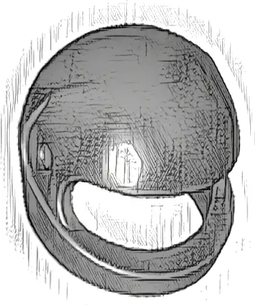 Minifigure, Headgear Helmet Motorcycle (Standard)