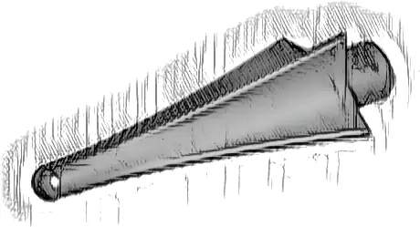 Minifigure, Weapon Spear Tip with Fins