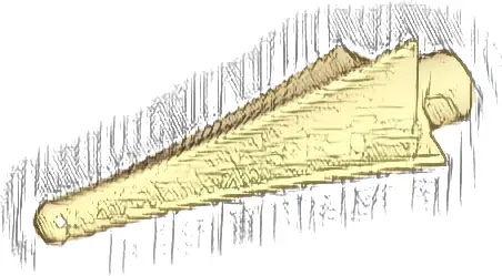 Minifigure, Weapon Spear Tip with Fins