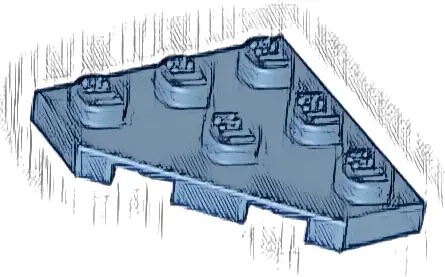 Wedge, Plate 3 x 3 Cut Corner