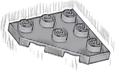 Wedge, Plate 3 x 3 Cut Corner