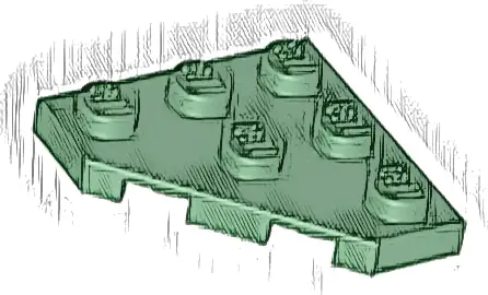 Wedge, Plate 3 x 3 Cut Corner