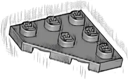 Wedge, Plate 3 x 3 Cut Corner