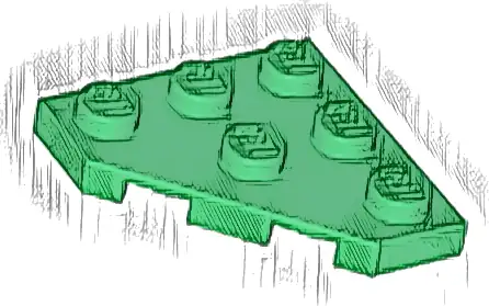 Wedge, Plate 3 x 3 Cut Corner