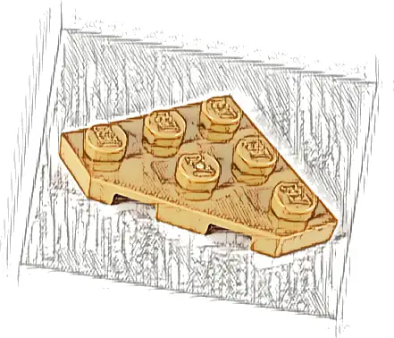 Wedge, Plate 3 x 3 Cut Corner