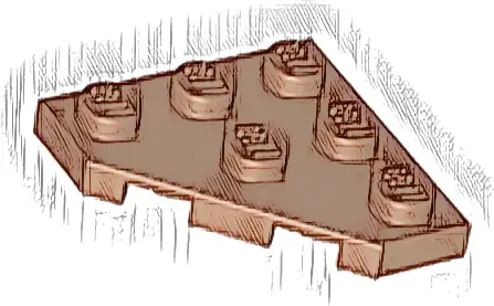 Wedge, Plate 3 x 3 Cut Corner