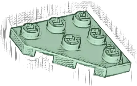 Wedge, Plate 3 x 3 Cut Corner