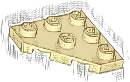Wedge, Plate 3 x 3 Cut Corner