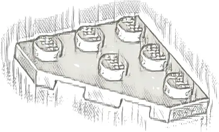 Wedge, Plate 3 x 3 Cut Corner