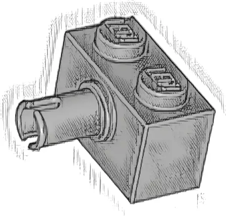 Brick, Modified 1 x 2 with Pin