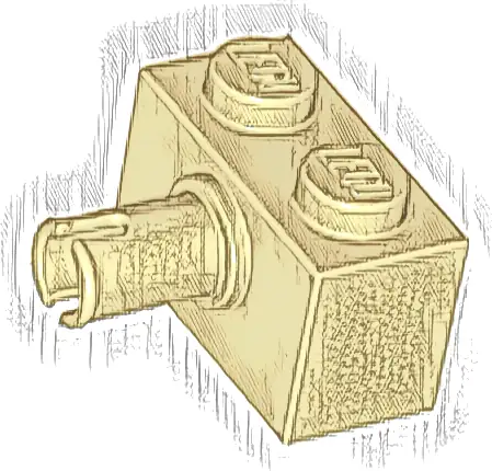 Brick, Modified 1 x 2 with Pin