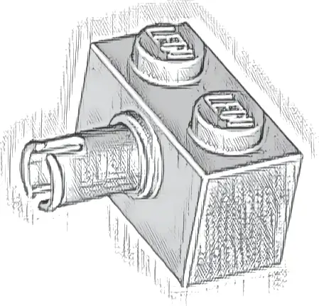 Brick, Modified 1 x 2 with Pin