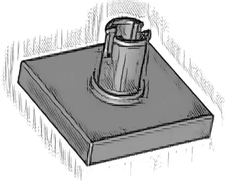 Tile, Modified 2 x 2 with Pin