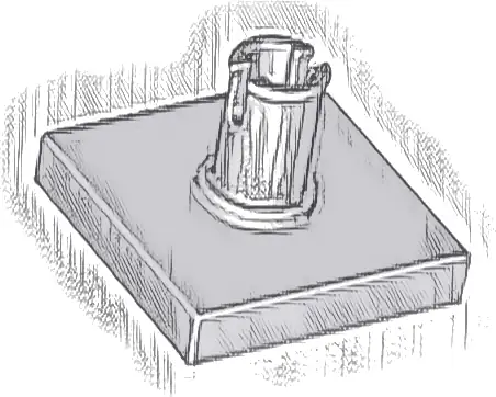 Tile, Modified 2 x 2 with Pin