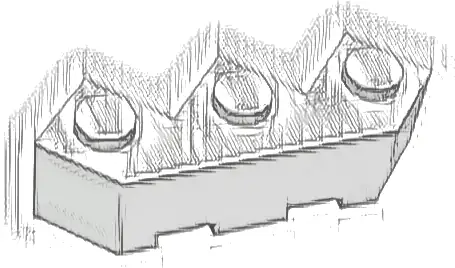 Brick, Modified Facet 3 x 3