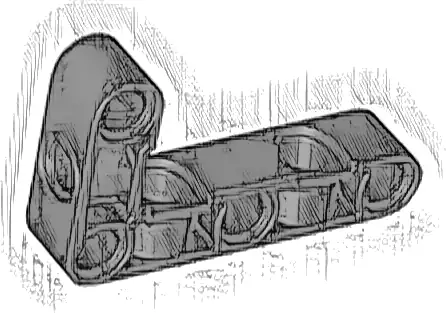Technic, Liftarm, Modified Perpendicular Holes Bent Thick L-Shape 3 x 5
