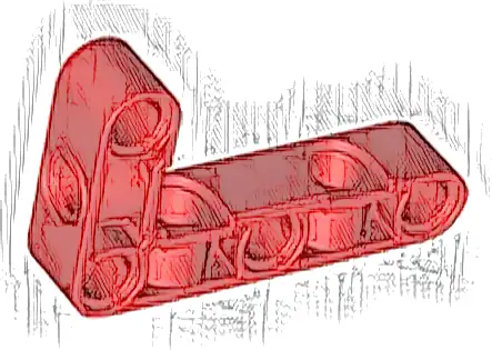 Technic, Liftarm, Modified Perpendicular Holes Bent Thick L-Shape 3 x 5