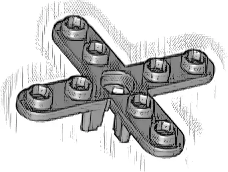 Propeller 4 Blade 5 Diameter with Rounded Ends and Open Hub