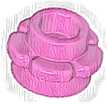 Plate, Round 1 x 1 with Flower Edge (5 Petals)