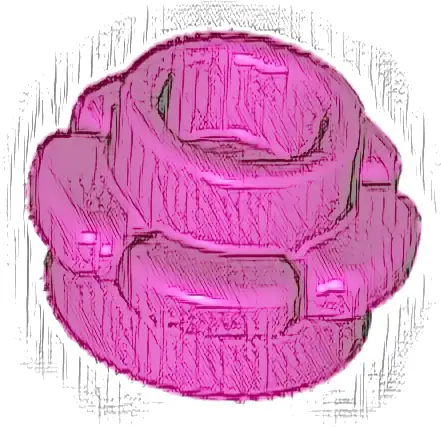 Plate, Round 1 x 1 with Flower Edge (5 Petals)