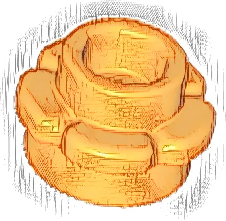 Plate, Round 1 x 1 with Flower Edge (5 Petals)