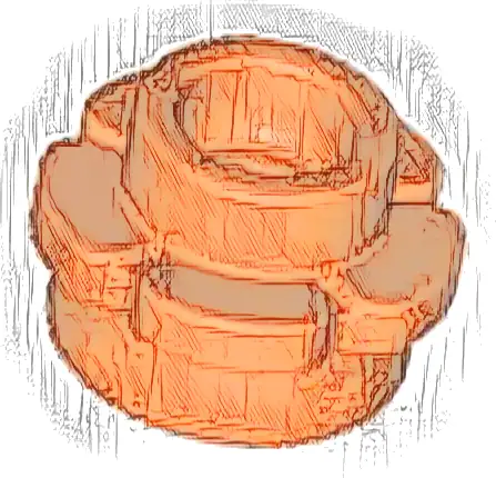 Plate, Round 1 x 1 with Flower Edge (5 Petals)