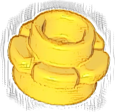 Plate, Round 1 x 1 with Flower Edge (5 Petals)