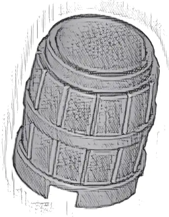 Container, Barrel 2 x 2 x 2