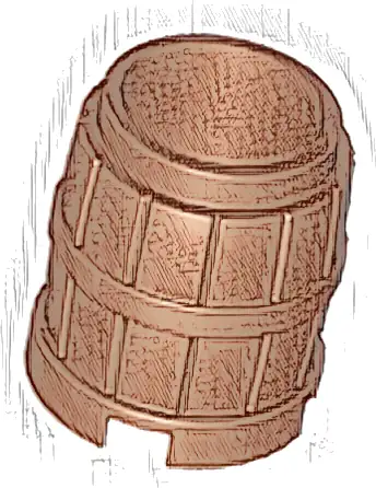 Container, Barrel 2 x 2 x 2