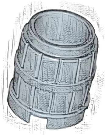 Container, Barrel 2 x 2 x 2