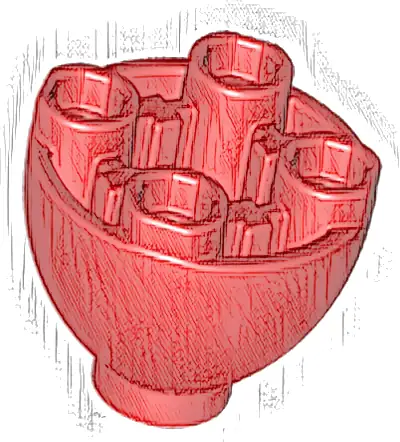 Brick, Round 2 x 2 Dome Bottom with Studs